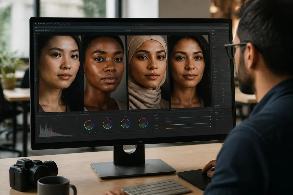 Skin tone correction workflow
