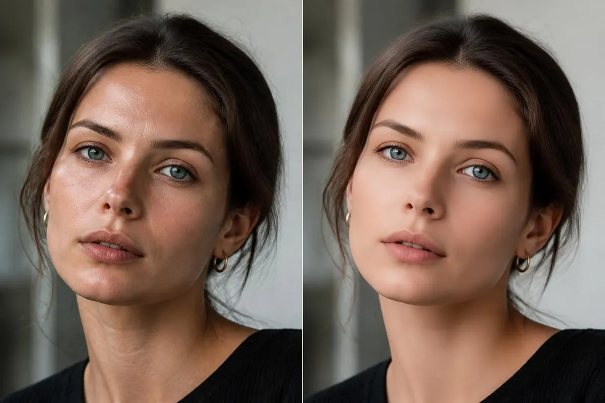 Natural vs over-retouched comparison