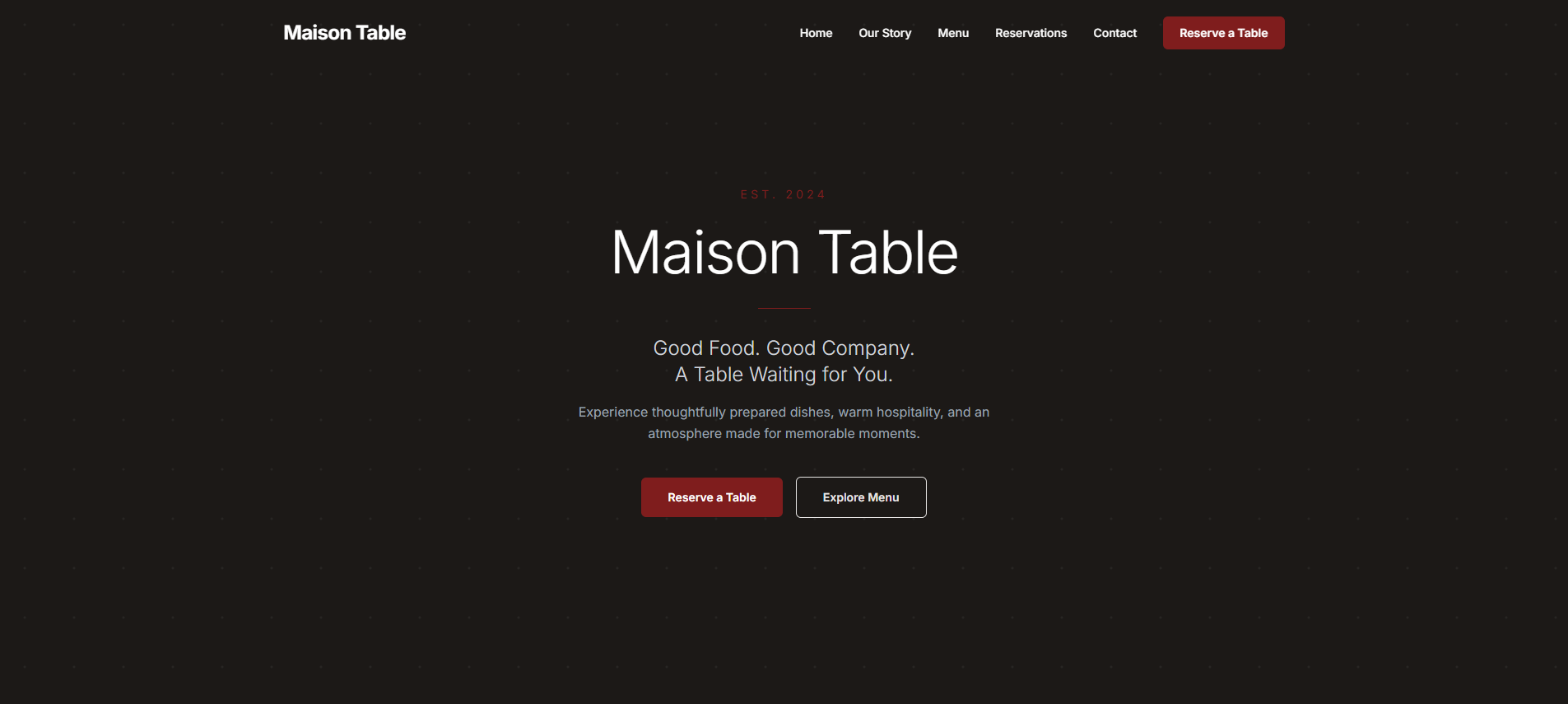 Maison Table - Restaurant & POS System [Demo]